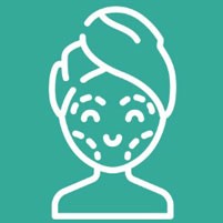 icone de rosto com marcação para preenchimento para harmonização facial